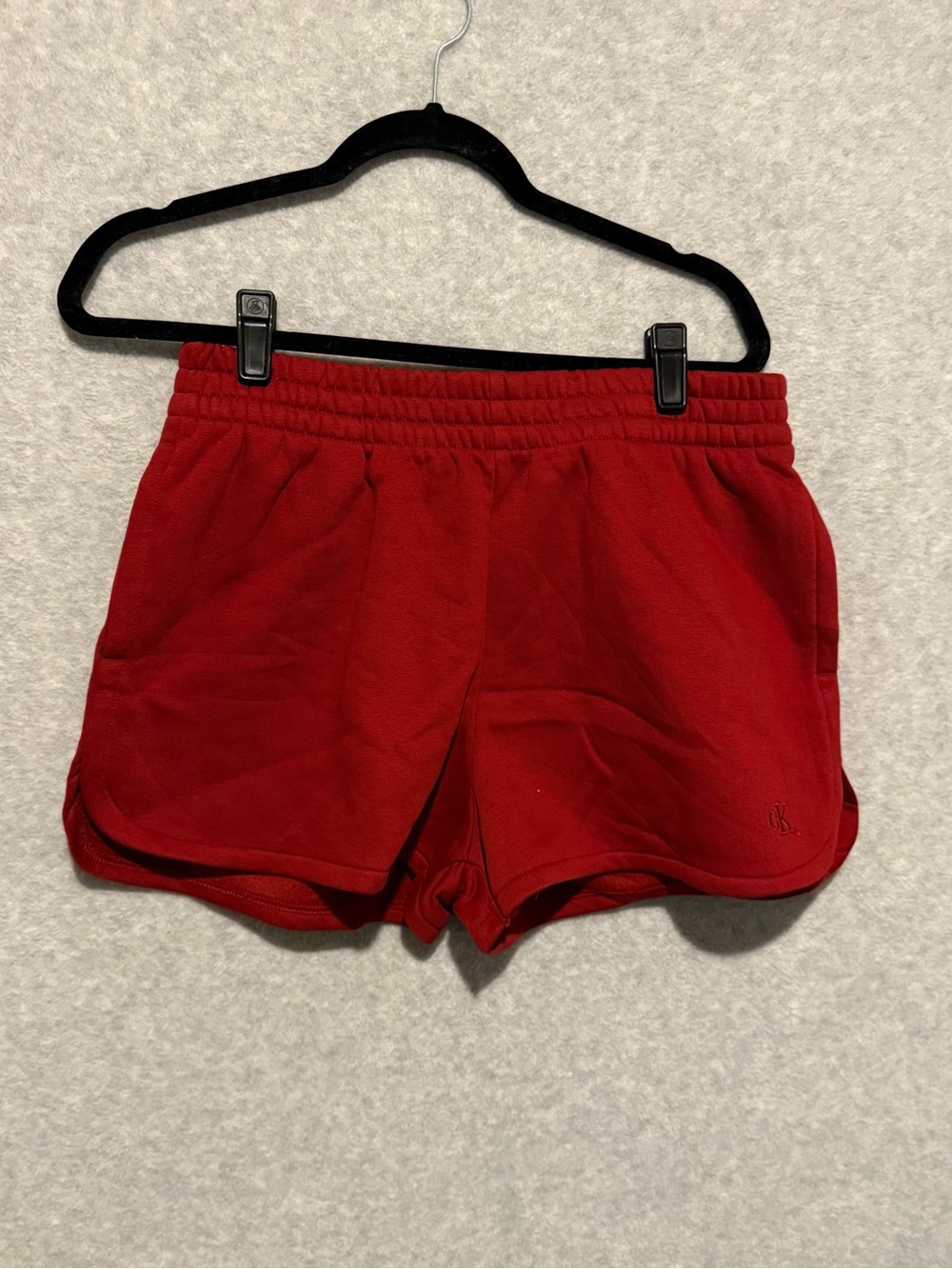 NWT Calvin Klein Red Elastic-Waist Athletic Shorts